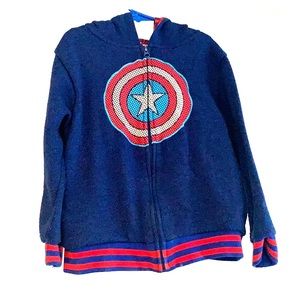 Little kid Captain America sweater .